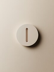 Aufkleber - Large minimalist power button symbolizing accessibility on a neutral background with ample text space emphasizing design principles and simplicity
