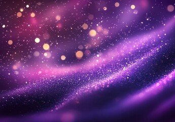 Poster - Ethereal Purple and Pink Glitter Background with Bokeh Lights, Soft Swirls and Dreamy Ambiance for Creative Projects or Art Design