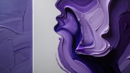 Poster - close-up section of an acrylic painting on canvas featuring a background that is an abstract hand-pa