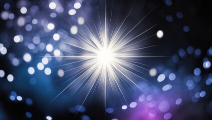 Aufkleber - Bokeh background in a natural setting. Defocused backdrop featuring sunlight. Abstract background with sun rays and bokeh effect.