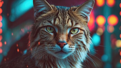 portrait of a feral feline.