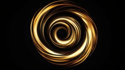 Poster - A golden spiral design glows against a dark and shadowed background