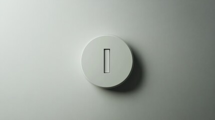 Fototapete - Minimalist power button icon centered on a neutral background enhancing accessibility awareness and design aesthetics