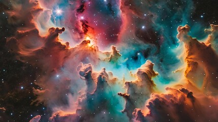 Wall Mural - background with stars and nebula