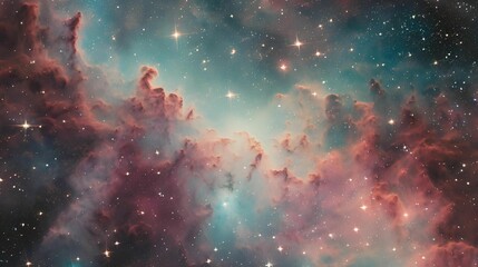 Wall Mural - background with stars and nebula
