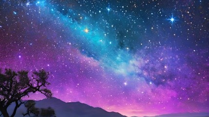 Wall Mural - background with stars and nebula