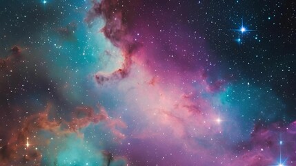 Wall Mural - background with stars and nebula