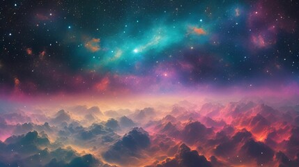 Wall Mural - background with stars and nebula