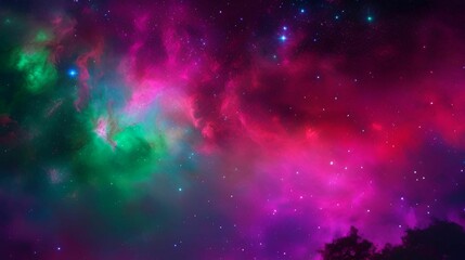 Wall Mural - background with stars and nebula