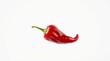 © ARIF - Single Red Chili Pepper on White Background Studio Shot Food Photography