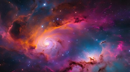 Wall Mural - background with stars and nebula