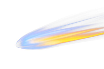 Poster - Blue and orange light streak on Transparent background.