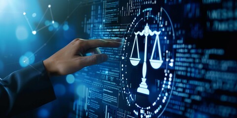 Poster - Digital Justice Exploring the Fascinating Intersection Between Law and Technology in Todays Society and Its Impact on Courts, Judges, Justice, Lawyers, and the Evolution of Legal Practices