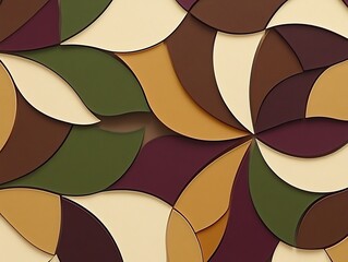 Aufkleber - Autumnal hues petal arrangement in a calming swirl pattern design