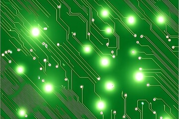 Poster - Illuminated electronic pathways showcasing technology advancements