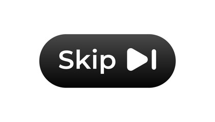 Poster - a skip button with a right arrow symbol inside a rounded shape, commonly used for media controls.
