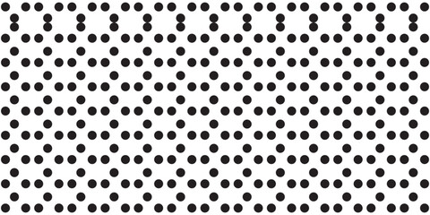 Wall Mural - texture for note or notebook. black sheet paper. white mesh pattern. seamless polka dot background. 