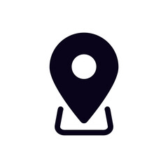 Leinwandbilder - A black location pin icon with a minimalist design. perfect for map applications or navigation tools.