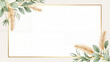 © Irina - Pampas grass border. Elegant wedding frame design with pampas grass and sage-green foliage, timeless beauty