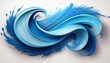 © luis - a blue brushstroke in the shape of the letter s white background