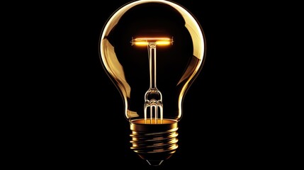 Poster - A glowing incandescent light bulb symbolizing energy and innovation.