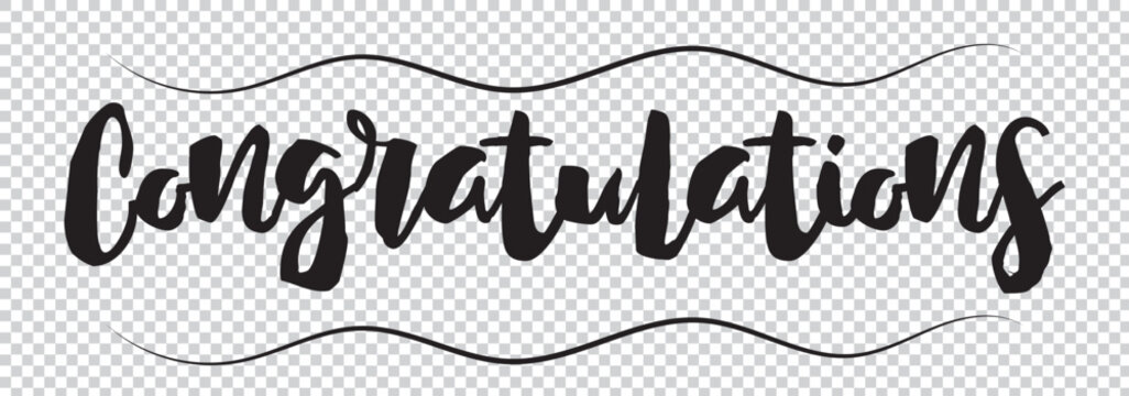 Congrats, Congratulations banner . Handwritten modern brush lettering dark background.  1176