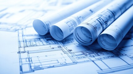 Poster - Blueprint of a business plan with financial reports and strategic goals.