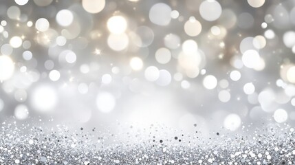 Poster - Sparkling silver and white background creative studio digital art inspiring setting artistic perspective design concept