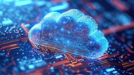 Poster - Cloud-based network security system with encrypted pathways and AI protection.