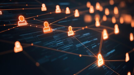 Poster - corporate network visualization with data sharing and cloud technology.