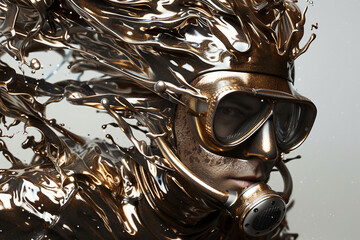 Poster - Protective spacesuit costume made generative AI technology
