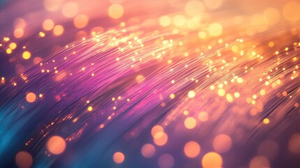 Poster - Glowing fiber optic cables representing high-speed internet communication.