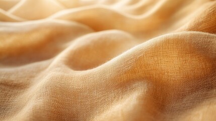 Aufkleber - A gentle play of light dances across the surface of luxurious golden fabric, creating soft waves and giving the space a warm, inviting ambiance in a tranquil afternoon setting