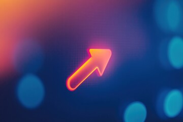Fototapete - Minimalistic cursor icon over a soft gradient background inviting tech service innovation at any time