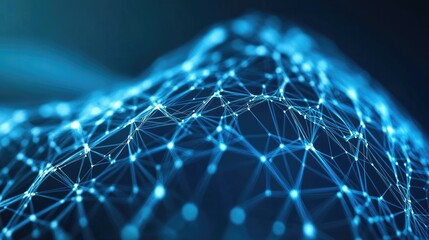 Poster - Wireless networking technology visualizing futuristic D data transfers.