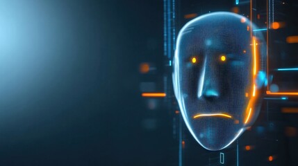 Poster - Artificial intelligence avatar animation virtual environment digital art futuristic technology 3d visualization
