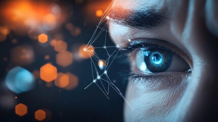 Poster - Exploring digital realities futuristic eye technology in a cybernetic environment