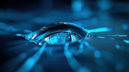 Poster - Explosive water splashing eye underwater scene macro photography immersive environment close-up perspective unveiling nature's wonders