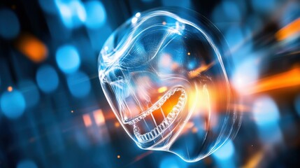 Poster - Futuristic digital art showcase virtual space 3d rendering cyber environment abstract view technology concept