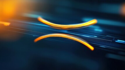 Poster - dynamic light trails creating abstract patterns in dark environment digital art modern technology co