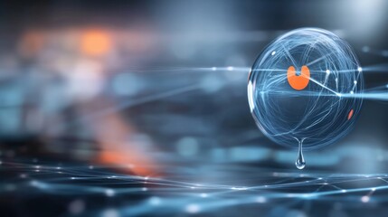 Aufkleber - Exploring quantum droplets a close-up on dynamic science in a futuristic lab environment