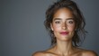 © xbzz - Portrait of a Beautiful Woman with Natural Makeup and a Gentle Smile, Soft Lighting