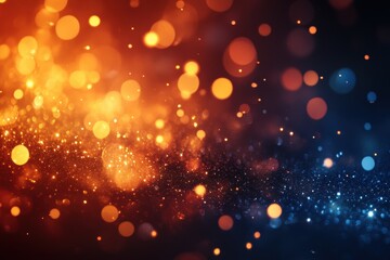 Poster - Colorful abstract bokeh background blending warm and cool tones