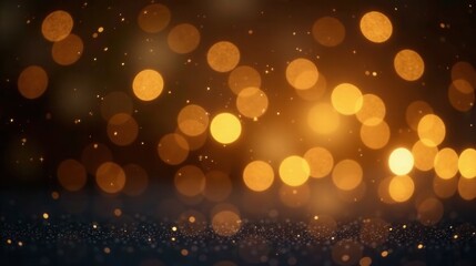 Wall Mural - abstract golden lights and sparkling dust background for festive designs