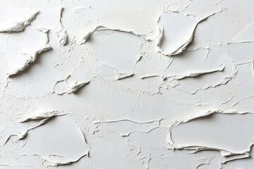 Poster - Clean white painted wall texture with thick brushstrokes creating a textured surface and abstract pattern for modern design