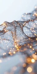 Poster - Abstract Light-Infused Network with Glowing Particles and Texture