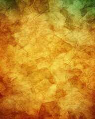 Poster - Abstract vintage paper texture with warm golden tones and subtle green accents for artistic backgrounds