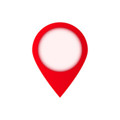 Poster - Red location pin icon used for navigation, indicating specific map points. commonly seen in maps.