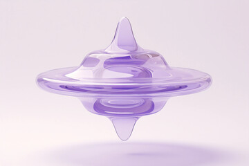 Poster - 3D render of abstract futuristic shapes, generative AI image