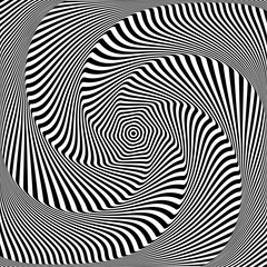 Wall Mural - abstract op art design. whirl movement effect.